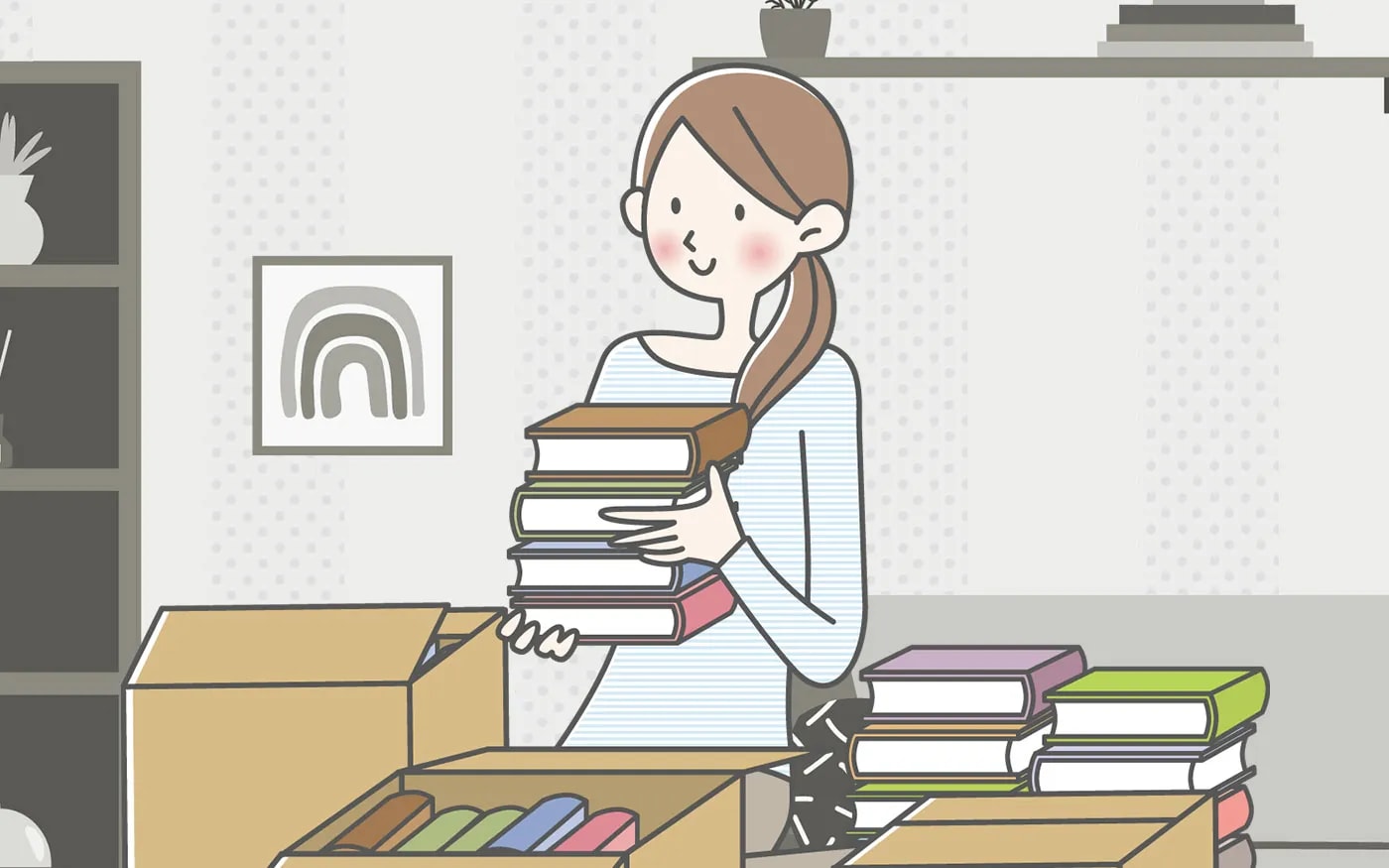 まずはダンボールに売りたいものを箱詰めしましょう