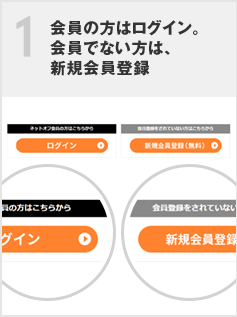 会員の方はログイン。会員でない方は、新規会員登録