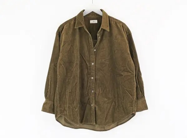 IENA コーデュロイ　長袖シャツの画像