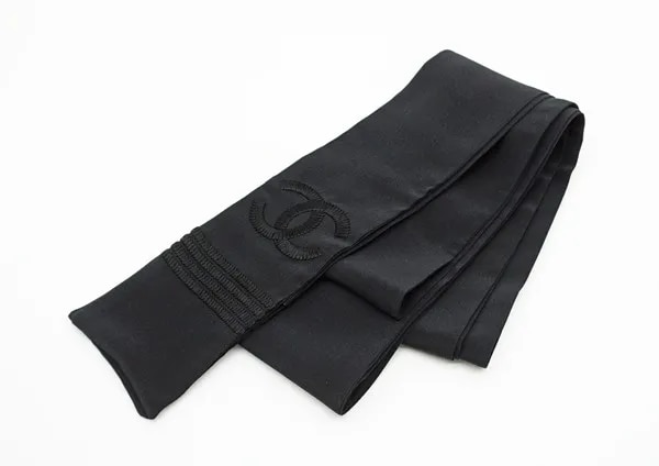 CHANEL ココマーク　シルク　リボンスカーフの画像