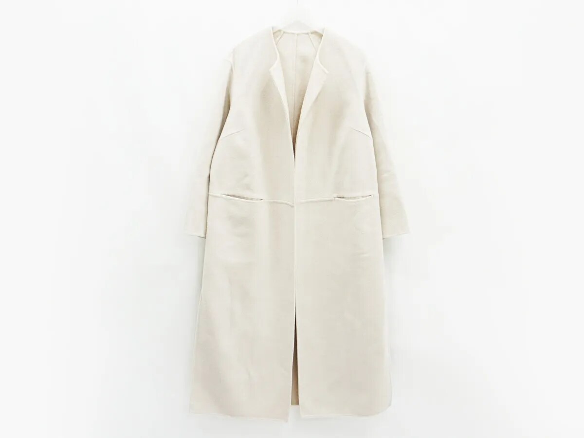 MUSE de Deuxieme Classe リバーロングノーカラーコートの画像