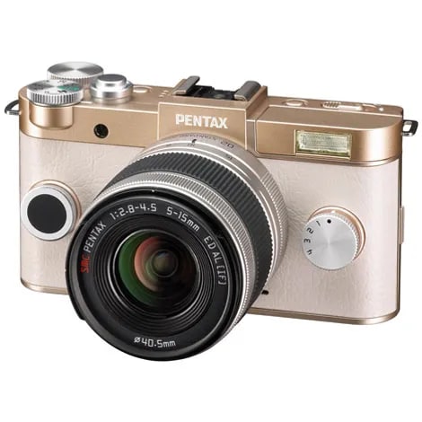 PENTAX Q-S1 ダブルズームキット シャンパンゴールド×クリーム