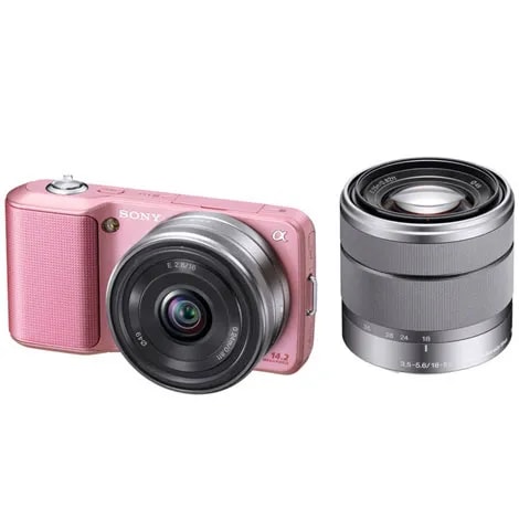 α NEX-3D ダブルレンズキット ピンク