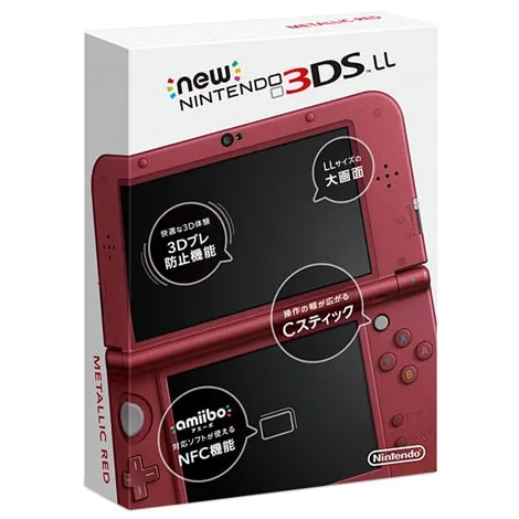 New ニンテンドー3DSLL本体 メタリックレッド REDSRAAA