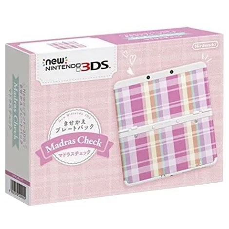 New ニンテンドー3DS本体 きせかえプレートパック マドラスチェック 4902370529951