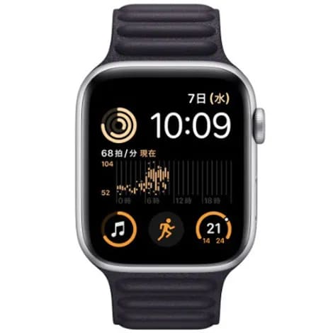 Apple Watch SE 第2世代 44mm GPS+Cellular アルミニウムケース/レザーリンク