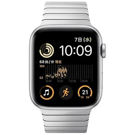 Apple Watch SE 第2世代 44mm GPS+Cellular アルミニウムケース/シルバーリンクブレスレット