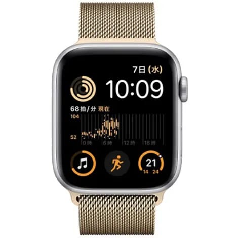 Apple Watch SE 第2世代 44mm GPS+Cellular アルミニウムケース/ミラネーゼループ