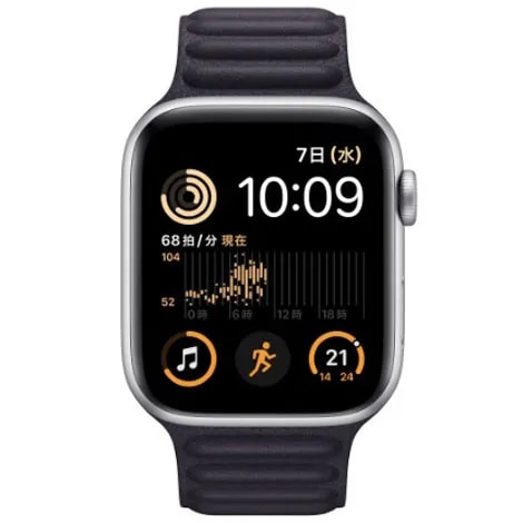Apple Watch SE 第2世代 40mm GPS+Cellular アルミニウムケース/レザーリンク
