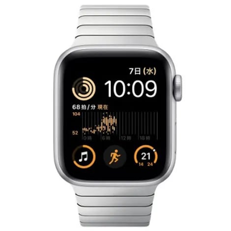 Apple Watch SE 第2世代 40mm GPS アルミニウムケース/シルバーリンクブレスレット