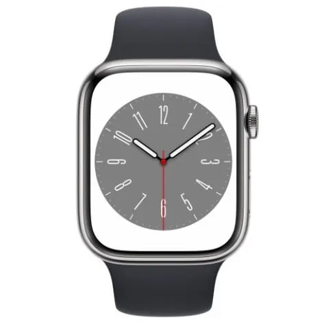 Apple Watch Series8 45mm GPS+Cellular ステンレススチールケース/スポーツバンド