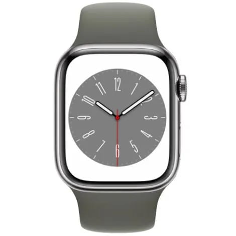 Apple Watch Series8 41mm GPS+Cellular ステンレススチールケース/スポーツバンド