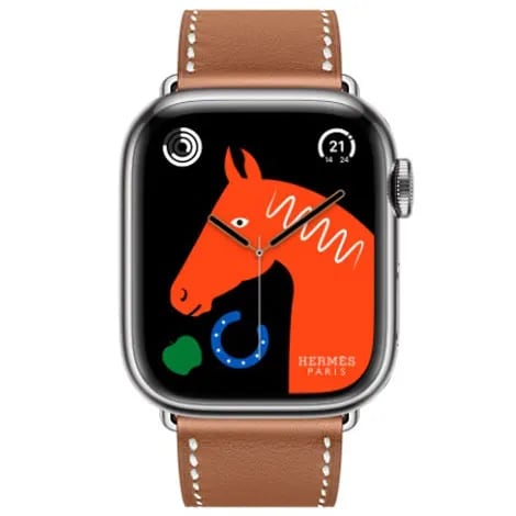 Apple Watch Hermes Series8 41mm GPS+Cellular ステンレススチールケース/シンプルトゥールレザーストラップ