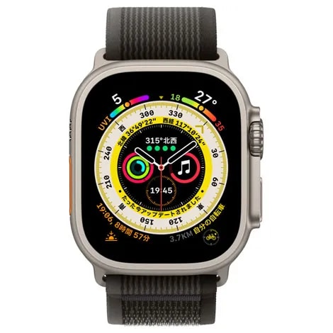Apple Watch Ultra 49mm GPS+Cellular チタニウムケース/トレイルループ