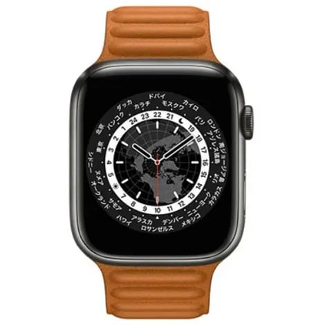Apple Watch Edition Series7 45mm GPS+Cellular チタニウムケース/レザーリンク