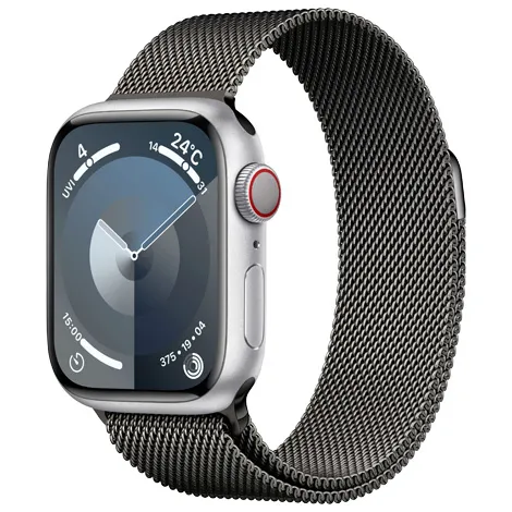 Apple Watch Series 9 41mm GPS+Cellular アルミニウムケース/ミラネーゼループ