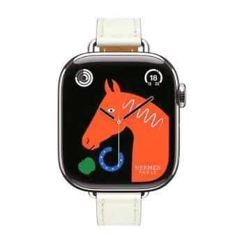 Apple Watch Hermes Series10 42mm GPS+Cellular チタニウムケース/アトラージュ・シンプルトゥールレザーストラップ