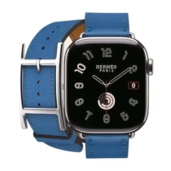 Apple Watch Hermes Series10 42mm GPS+Cellular チタニウムケース/アピ・ドゥブルトゥールレザーストラップ