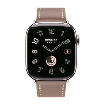 Apple Watch Hermes Series10 42mm GPS+Cellular チタニウムケース/シンプルトゥールレザーストラップ