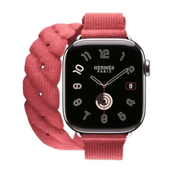Apple Watch Hermes Series10 42mm GPS+Cellular チタニウムケース/トルサド・ドゥブルトゥールストラップ