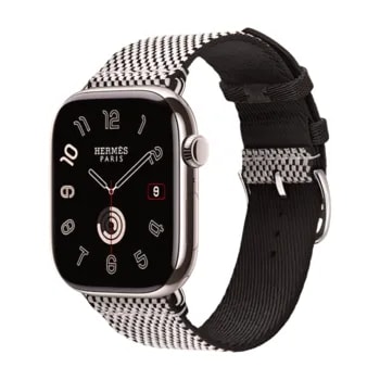 Apple Watch Hermes Series10 46mm GPS+Cellular チタニウムケース/トワルH・シンプルトゥールストラップ