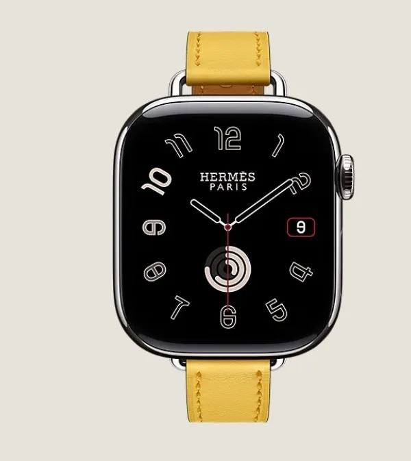 Apple Watch Hermes Series11 42mm GPS+Cellular チタニウムケース/アトラージュ・シンプルトゥールレザーストラップ