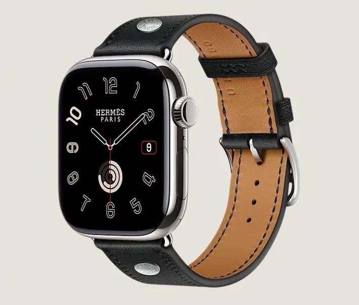 Apple Watch Hermes Series11 42mm GPS+Cellular チタニウムケース/クルー・ド・セル・シンプルトゥールレザーストラップ
