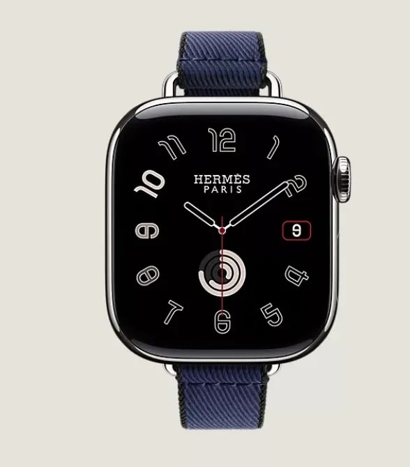 Apple Watch Hermes Series11 42mm GPS+Cellular チタニウムケース/ツイルジャンプアトラージュ・シンプルトゥールストラップ