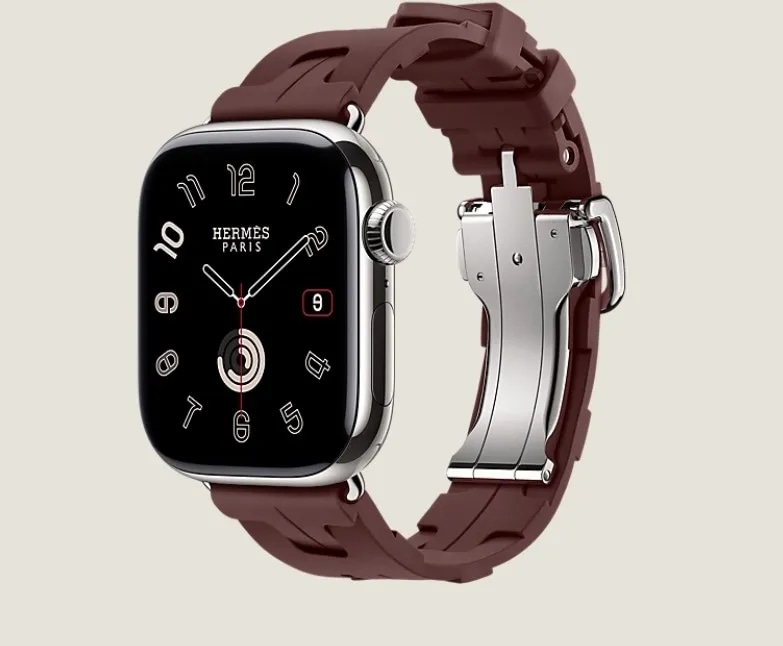 Apple Watch Hermes Series11 42mm GPS+Cellular チタニウムケース/キリム・シンプルトゥールディプロイアントストラップ