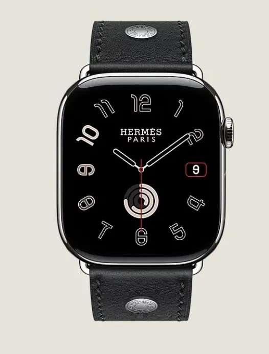 Apple Watch Hermes Series11 46mm GPS+Cellular チタニウムケース/クルー・ド・セル・シンプルトゥールレザーストラップ