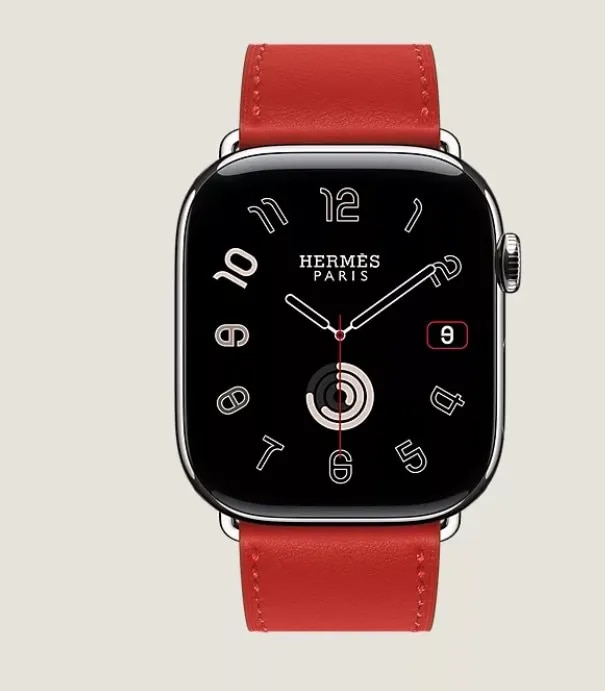 Apple Watch Hermes Series11 46mm GPS+Cellular チタニウムケース/シンプルトゥールレザーストラップ