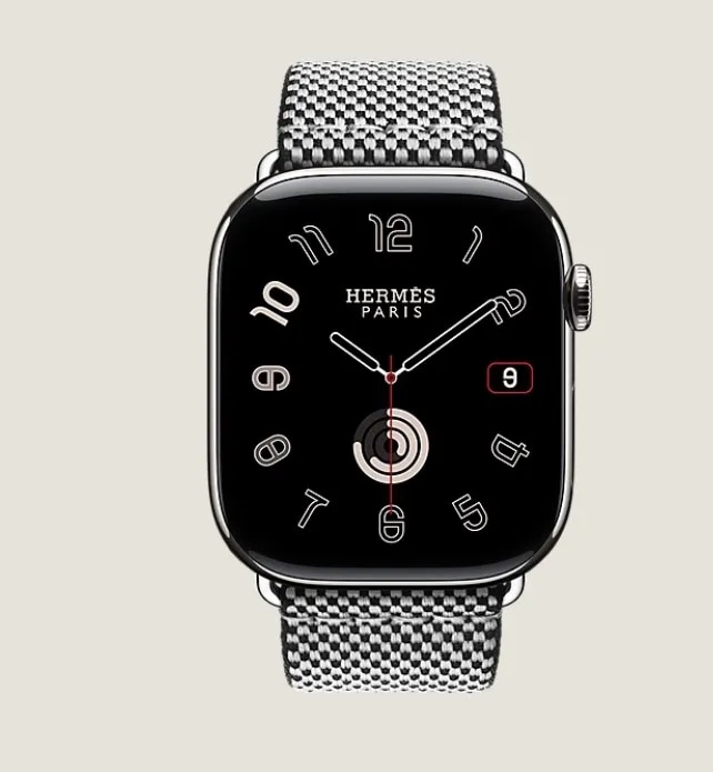 Apple Watch Hermes Series11 46mm GPS+Cellular チタニウムケース/トワルH・シンプルトゥールストラップ