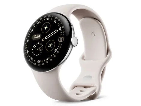 Pixel Watch 4 Wi-Fiモデル 45mm Polished Silver アルミケース/Porcelain アクティブ バンド GA09308-US 