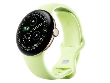 Pixel Watch 4 Wi-Fiモデル 41mm Champagne Gold アルミケース/Lemongrass アクティブ バンド GA06002-US 