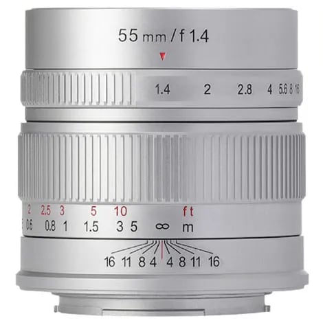 7artisans 55mm F1.4 5514M43S シルバー マイクロフォーサーズ用