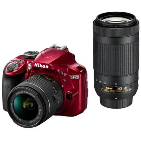 D3400 ダブルズームキット レッド