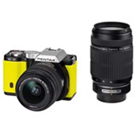 PENTAX K-01 ダブルズームキット ブラック×イエロー