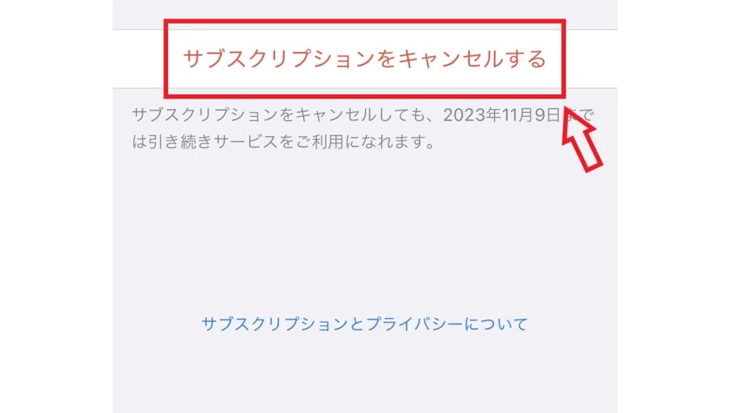 iPhoneで解約する手順