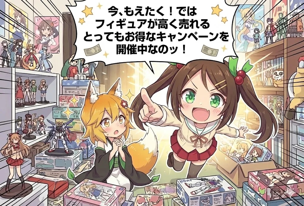 フィギュアが高く売れるとってもお得なキャンペーンを開催中