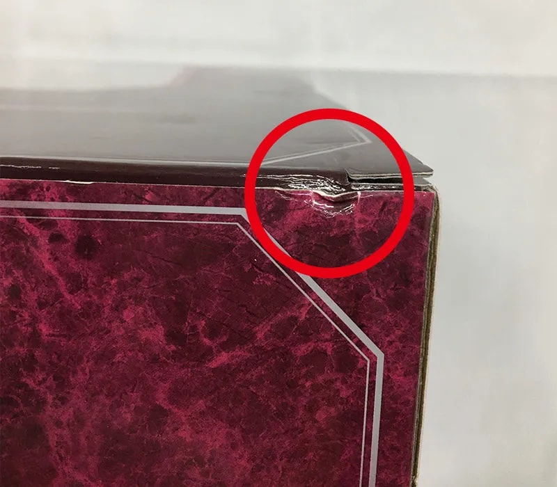 箱に傷やダメージ